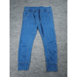 ISKO Futureblue Pants Jeans Fits 32 x 24 Blue Crop Belted Stretch Tie Japan